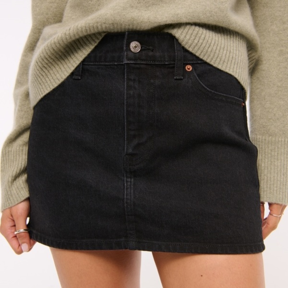 Abercrombie & Fitch Black Denim Mini Skirt